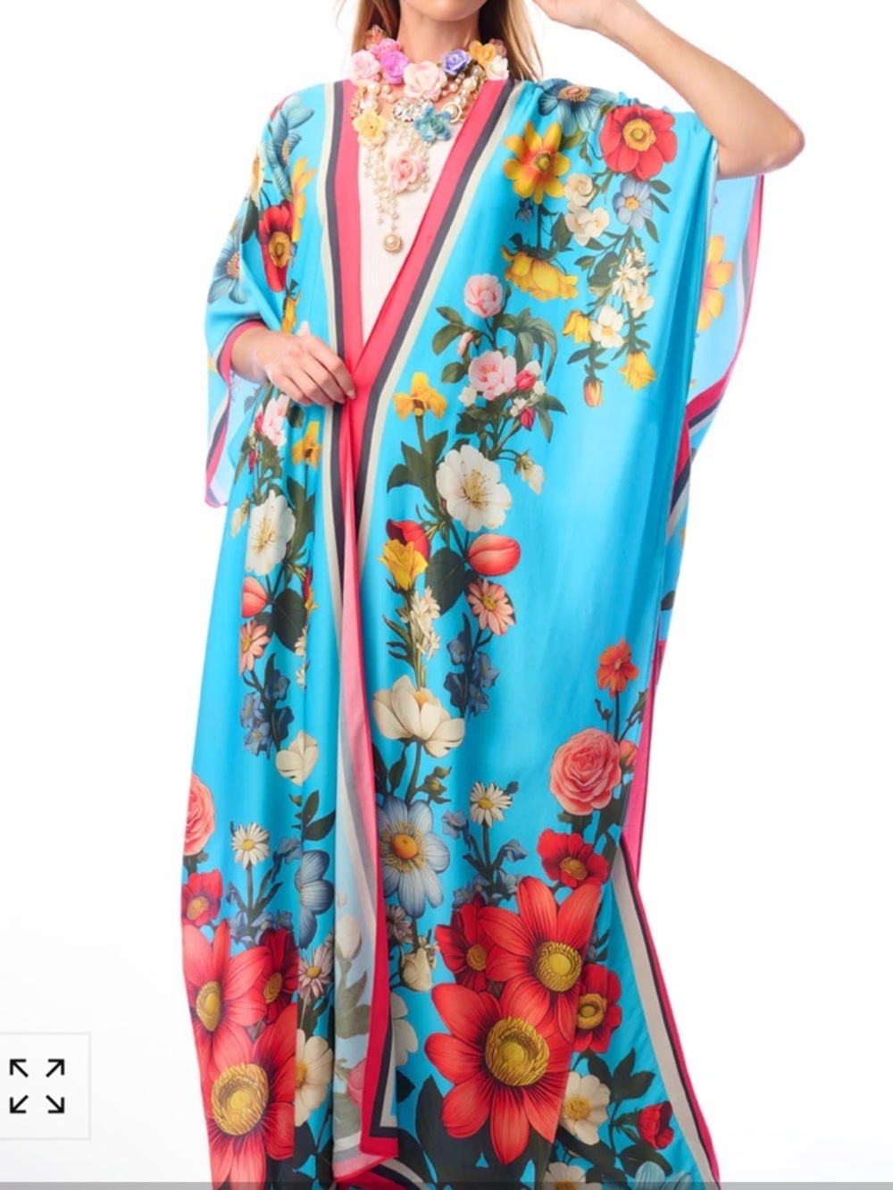 Aratta Silent Journey Floral Garden Kimono NWT